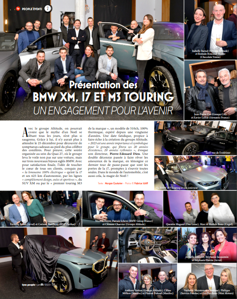 LYON PEOPLE & ALTITUDE Reveal nouvelles BMW XM, i7 et M3 Touring by ALTITUDE le 21/12/2022 au Port-Rambaud - Quai 37 (Lyon) - Copyright LYON PEOPLE